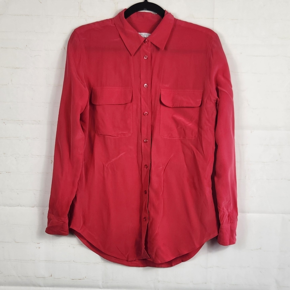 Equipment Red Button Down Shirt